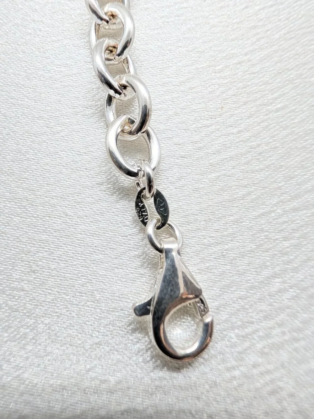 NEW Italian sterling silver engravable charm/i.d. bracelet